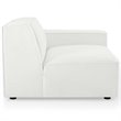 Pemberly Row 6-Piece Fabric Sectional Sofa in White with French Piping