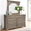 Pemberly Row 8-Drawer Driftwood Finish Dresser with Mirror