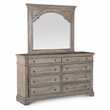 Pemberly Row 8-Drawer Driftwood Finish Dresser with Mirror
