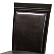 Pemberly Row Modern 5-Piece Dining Set with Faux Leather in Dark Brown