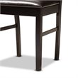 Pemberly Row Modern 5-Piece Dining Set with Faux Leather in Dark Brown