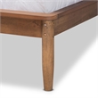 Pemberly Row King Size Platform Bed in Ash Walnut Brown Wood Finish