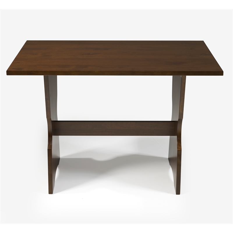 Pemberly Row 3-Piece Backless Dining Nook with Storage in Walnut Wood