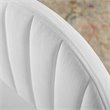Pemberly Row Channel Tufted Fabric Dining Chair in Black and White