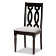 Pemberly Row Wood 5-Piece Dining Set in Gray Fabric and Dark Brown Finish