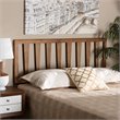 Pemberly Row Walnut Wood Full Size Headboard with Adjustable Height