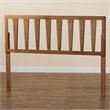 Pemberly Row Walnut Wood Full Size Headboard with Adjustable Height