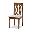 Pemberly Row 7-Piece Dining Set in Grey Fabric and Walnut Brown Wood