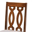 Pemberly Row 7-Piece Dining Set in Grey Fabric and Walnut Brown Wood