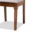 Pemberly Row 7-Piece Dining Set in Grey Fabric and Walnut Brown Wood