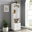 Pemberly Row Particle Board Hall Tree with Hooks in White
