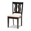 Pemberly Row 5-Piece Dining Set in Dark Brown Wood with Upholstered Seats