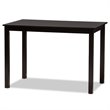 Pemberly Row 5-Piece Dining Set in Dark Brown Wood with Upholstered Seats