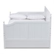 Pemberly Row Cottage Style Daybed with Trundle in White Wood Finish