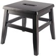 Pemberly Row Conductor Stools in Coffee Solid Wood (Set of 2)