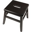 Pemberly Row Conductor Stools in Coffee Solid Wood (Set of 2)