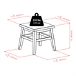 Pemberly Row Conductor Stools in Coffee Solid Wood (Set of 2)