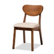 Pemberly Row Sand/Walnut 5-Piece Dining Set with Foam Upholstery and Wood