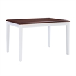 Pemberly Row 5-Piece Dining Set in Cherry and White Acacia Wood