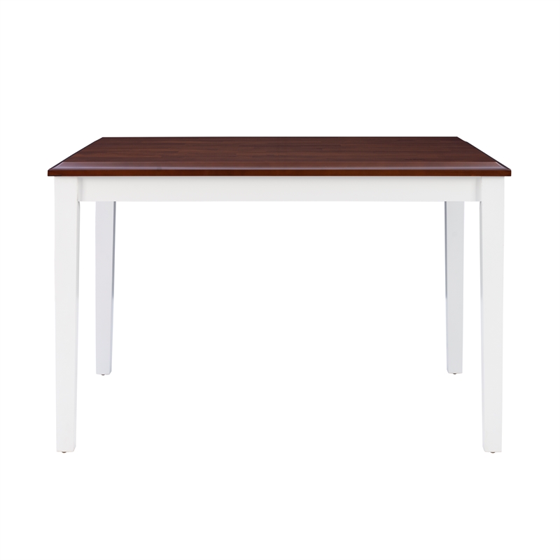Pemberly Row 5-Piece Dining Set in Cherry and White Acacia Wood