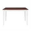 Pemberly Row 5-Piece Dining Set in Cherry and White Acacia Wood