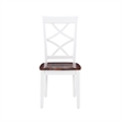 Pemberly Row 5-Piece Dining Set in Cherry and White Acacia Wood