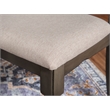 Pemberly Row 6-Piece Wood Dining Set with Bench in Smokey White/Dark Gray