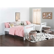 Pemberly Row Twin Over Twin Pine Wood Bunk Bed with Ladder in White