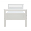 Pemberly Row Twin Over Twin Pine Wood Bunk Bed with Ladder in White