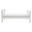 Pemberly Row Twin Over Twin Pine Wood Bunk Bed with Ladder in White