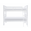 Pemberly Row Twin Over Twin Pine Wood Bunk Bed with Ladder in White