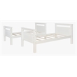 Pemberly Row Twin Over Twin Pine Wood Bunk Bed with Ladder in White