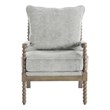 Pemberly Row Spindle Chair with Smoke Gray Fabric and Charcoal Finish