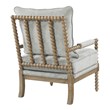 Pemberly Row Spindle Chair with Smoke Gray Fabric and Charcoal Finish