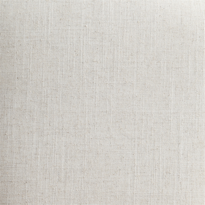 Pemberly Row Tufted Chair in Linen Cream Fabric with Coffee Finish Wood Legs