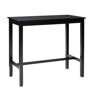 Pemberly Row 42&quot Wood Bar Height Black Pub Table with Compact Design