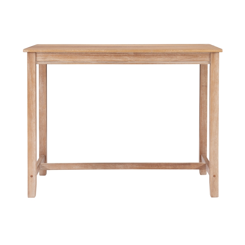 Pemberly Row Counter Height Pub Table in Distressed Brown Wood Finish