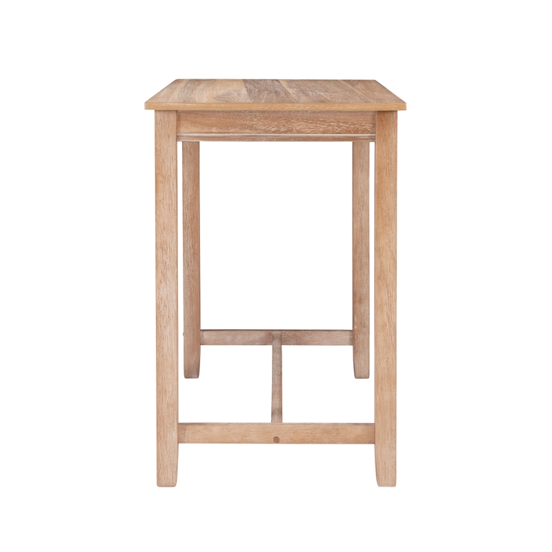 Pemberly Row Counter Height Pub Table in Distressed Brown Wood Finish