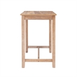 Pemberly Row Counter Height Pub Table in Distressed Brown Wood Finish