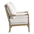 Pemberly Row Spindle Chair in Linen Beige with Brush Charcoal Finish