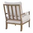 Pemberly Row Spindle Chair in Linen Beige with Brush Charcoal Finish