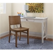 Pemberly Row Set of 2 Solid Beechwood Side Chairs in Natural Finish for Dining