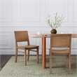 Pemberly Row Set of 2 Solid Beechwood Side Chairs in Natural Finish for Dining