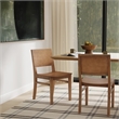 Pemberly Row Set of 2 Solid Beechwood Side Chairs in Natural Finish for Dining