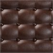 Pemberly Row Wood Dining Bench with Tufted Faux Leather Upholstery in Brown
