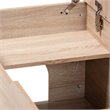 Pemberly Row Oak Finished Wood Cat Litter Box Cover with Shelf