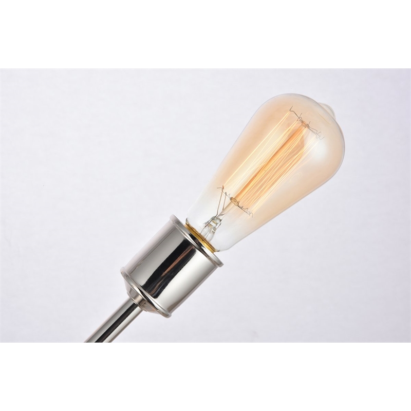 Pemberly Row Axel 6-Light Metal Pendant in Polished Nickel Finish