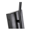Pemberly Row Kace 1-Light Metal Wall Sconce in Black & Frosted White Glass