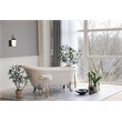 Pemberly Row Kace 1-Light Metal Wall Sconce in Black & Frosted White Glass