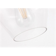 Pemberly Row Gene 1-Light Metal and Glass Flush Mount in Brass/Clear